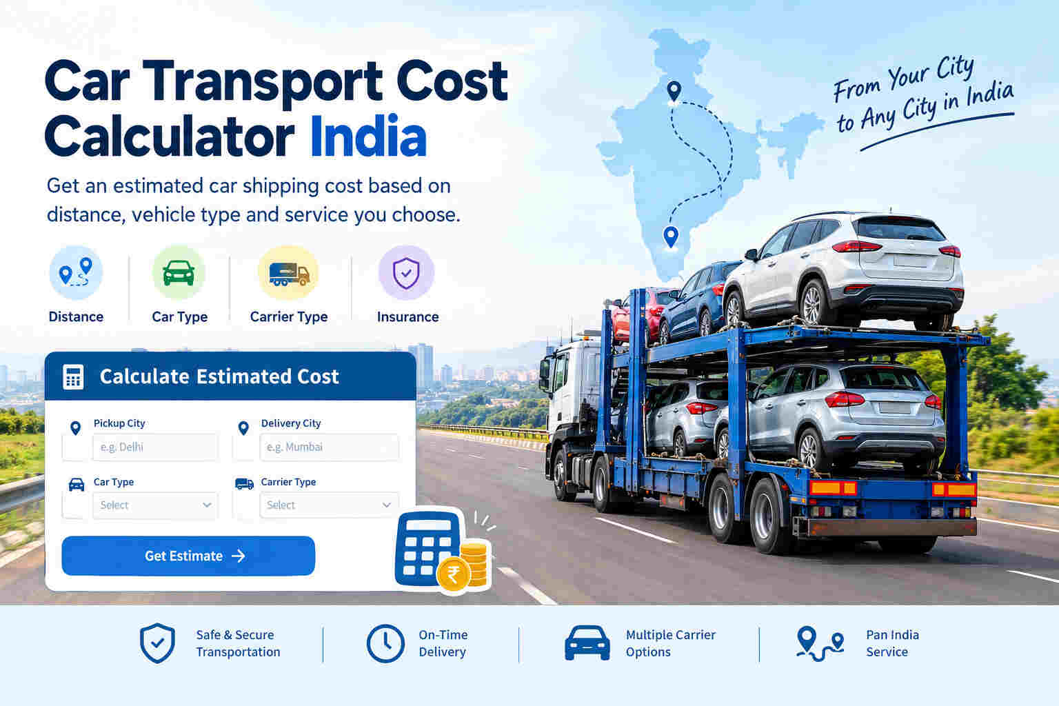 Car Transport Cost Calculator India